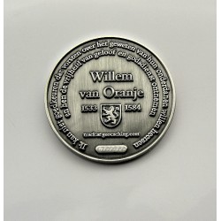 Vilém I. Oranžský Geocoin Antique Silver