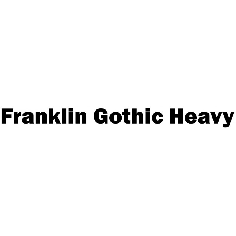 Písmo Franklin Gothic Heavy